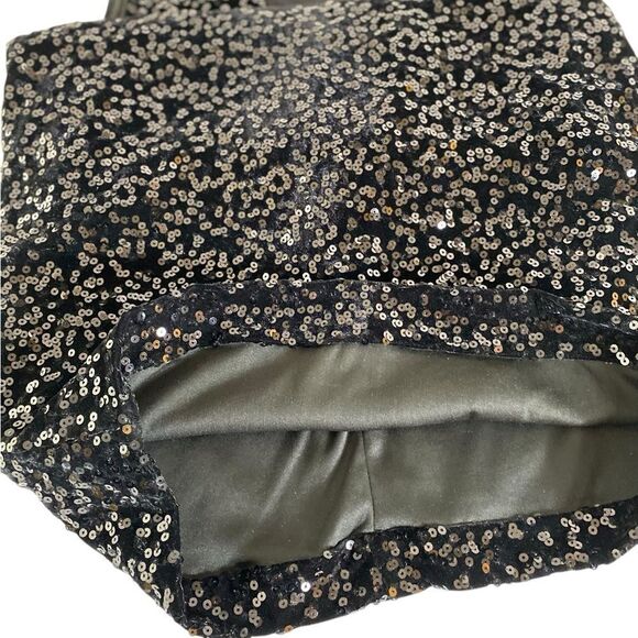 ARDEN B Medium black sequins mini dress w/ deep V in the front and back - Picture 4 of 4